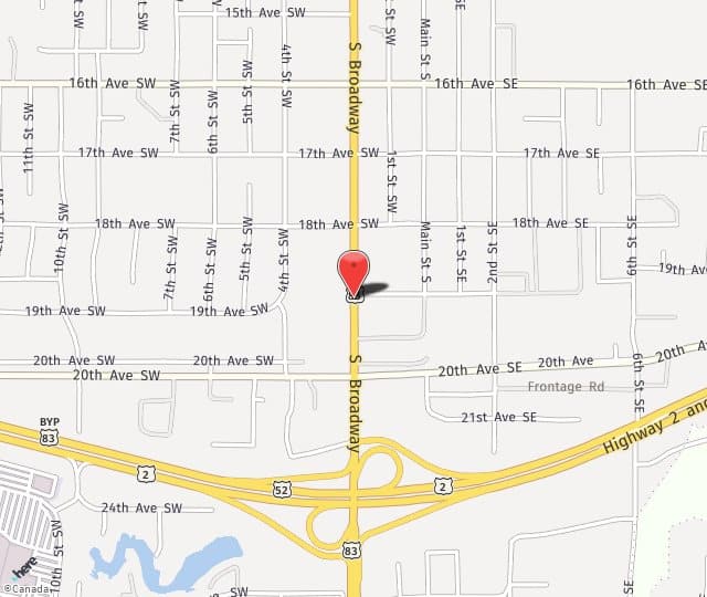 Location Map: 1839 S Broadway St Minot, ND 58701