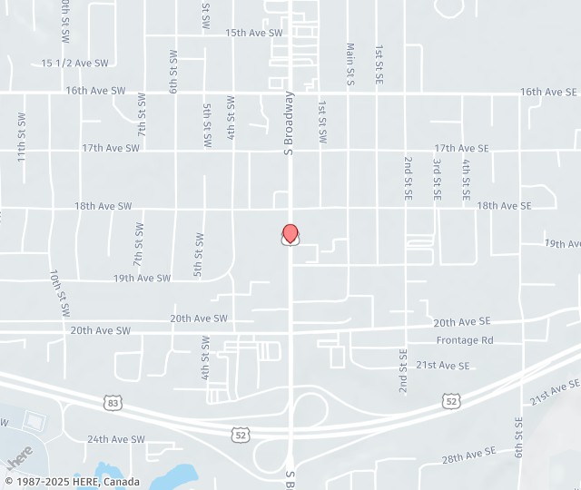 Location Map: 1839 S Broadway St Minot, ND 58701